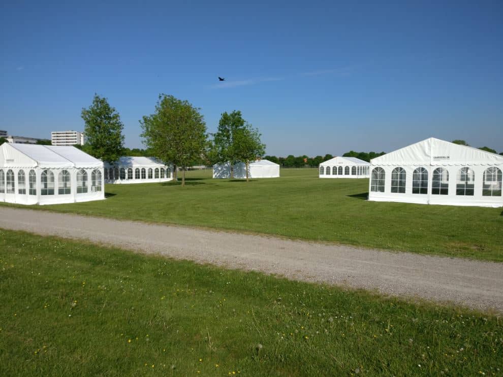 Partytelte til Stafet for livet i Odense